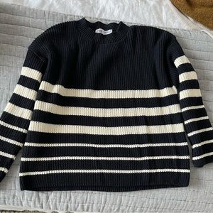 Zara Sweater - Navy/Cream - Size Small